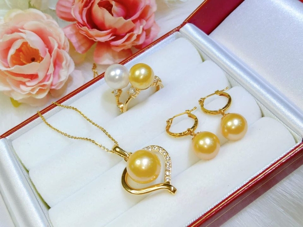 Bộ Ngọc Trai Vàng Kim Cao Cấp Quý Phái