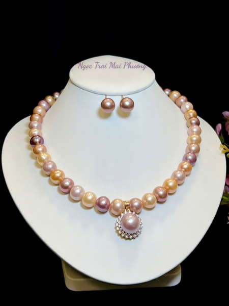 Bộ Ngọc Trai Tứ Quý Kết Mặt Sang Trọng 