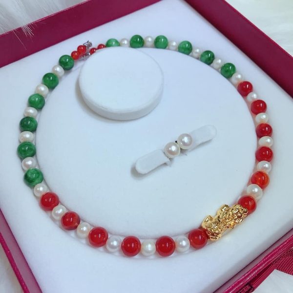 Chuỗi Ngọc Trai Phối Tỳ Hưu May Mắn