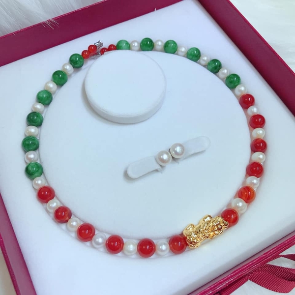 Chuỗi Ngọc Trai Phối Tỳ Hưu May Mắn