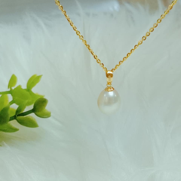 Dây Chuyền Mặt Ngọc Trai Giọt Trắng Xinh Xắn