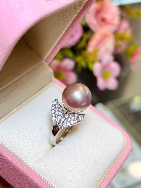 Nhẫn Ngọc Trai Tím Sang Trọng 