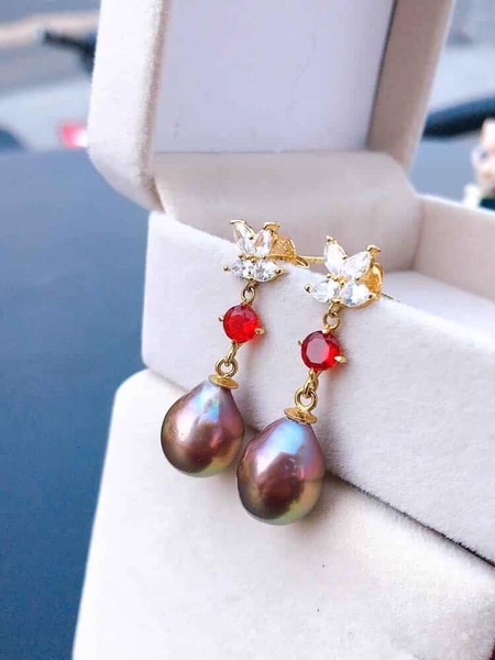 Hoa Tai Ngọc Trai Giọt Lớn Sang Trọng