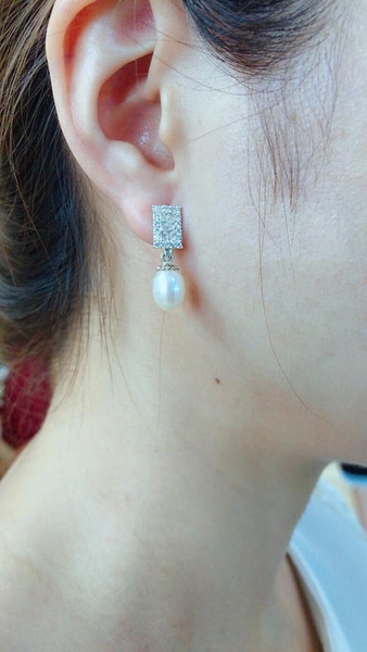 Hoa Tai Ngọc Trai Giọt Xinh Đẹp