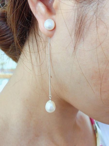 Hoa Tai Ngọc Trai Tòng Teng Nữ Tính 