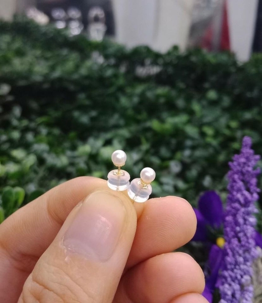 Hoa Tai Nụ Ngọc Trai Trắng Nhỏ Nhắn Xinh Xắn