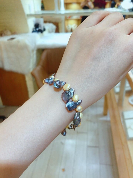 Lắc Tay Ngọc Trai Thô Tự Nhiên Xinh Xắn