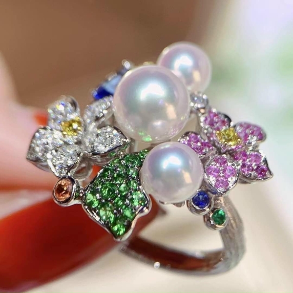 NHẪN NGỌC TRAI THIẾT KẾ SANG TRỌNG