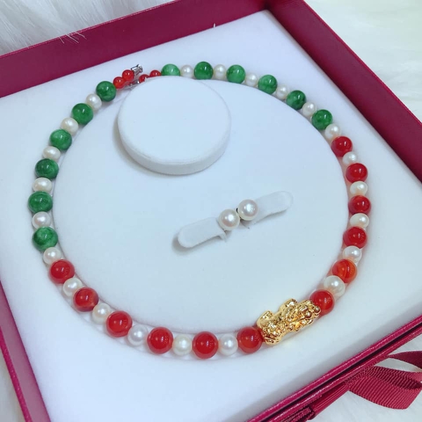 Chuỗi Ngọc Trai Phối Tỳ Hưu May Mắn