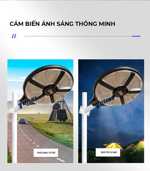 Đèn năng lượng mặt trời hình đĩa bay UFO Kitawa 5 khoang đèn LT7400
