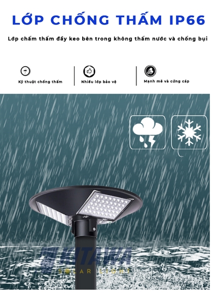 Đèn Năng Lượng Mặt Trời 300W Hình Đĩa Bay UF1300 Kitawa – 6 Khoang