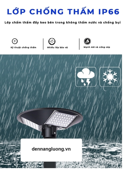 Đèn Năng Lượng Mặt Trời 300W Hình Đĩa Bay UF1300 Kitawa – 6 Khoang