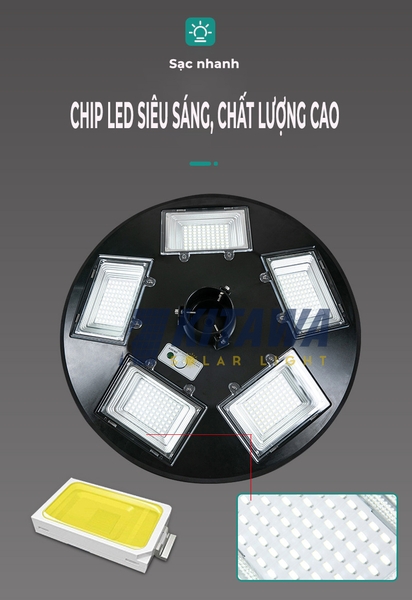 Đèn Năng Lượng Mặt Trời  UFO 200W Plus - UF1200P ( 60.000 mAH)
