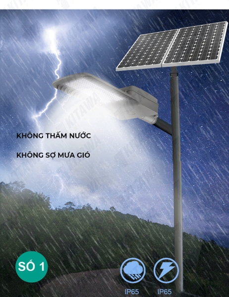 Đèn đường năng lượng mặt trời Kitawa 60W BC12060