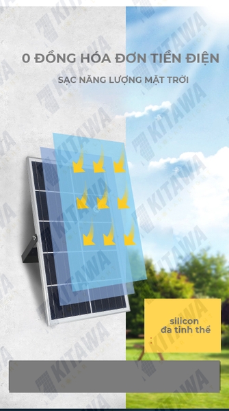 Đèn pha năng lượng mặt trời Kitawa 300W DP6300