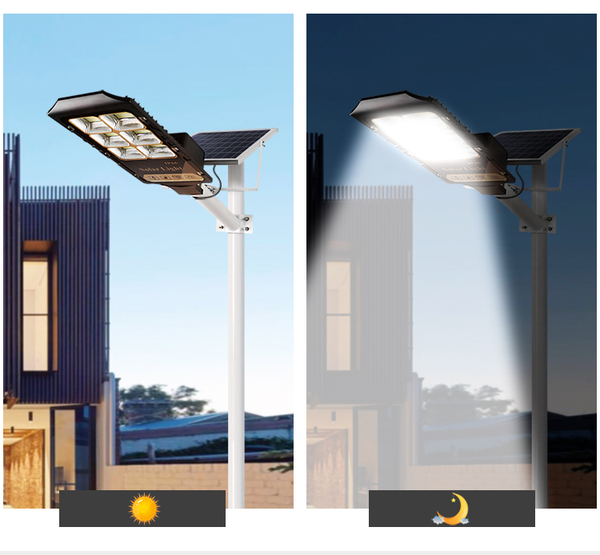 Đèn Đường Năng Lượng Mặt Trời Viền Vàng KITAWA 300W