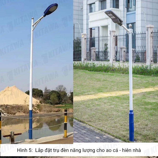 Trụ Đèn Năng Lượng Mặt Trời 5M Kitawa TD03 - Lắp Đèn Năng Lượng Mặt Trời