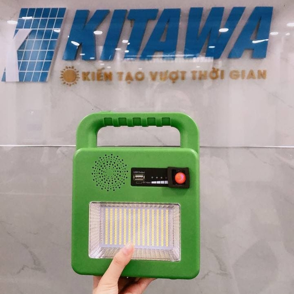 Đèn Cầm Tay Kiêm Loa Nhạc CT260 - Sạc Dự Phòng Năng Lượng Mặt Trời Kitawa