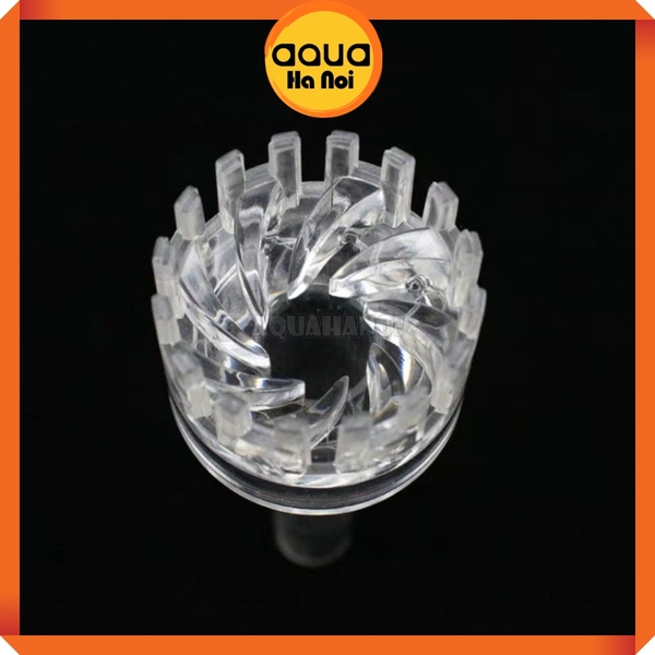 Đầu lọc váng xoay Acrylic trong suốt, gắn đầu In thủy tinh, inox - Lọc váng lốc xoáy hồ cá thủy sinh - Fi 16 20