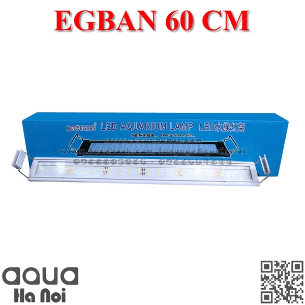 Đèn LED gác thành hồ cá cảnh thủy sinh EGBAN - 3 hàng bóng - siêu sáng trắng - dài 60 cm