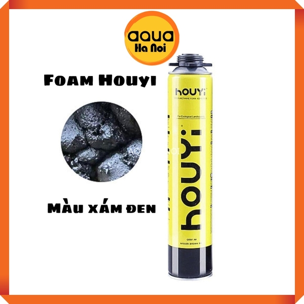 Foam xịt Houyi tạo hình bố cục, background hồ bán cạn - chai 900 gram - Màu xám đen