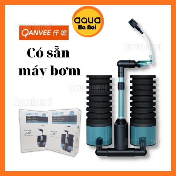 Lọc vi sinh Qanvee DD - Có sẵn máy bơm và khay chứa VLL