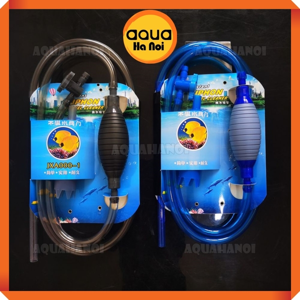 Bơm tay Loại Tốt - Ống Dày Màu Xanh - thay nước hồ cá thủy sinh - hút cặn đáy phân cá cảnh siêu tiện lợi
