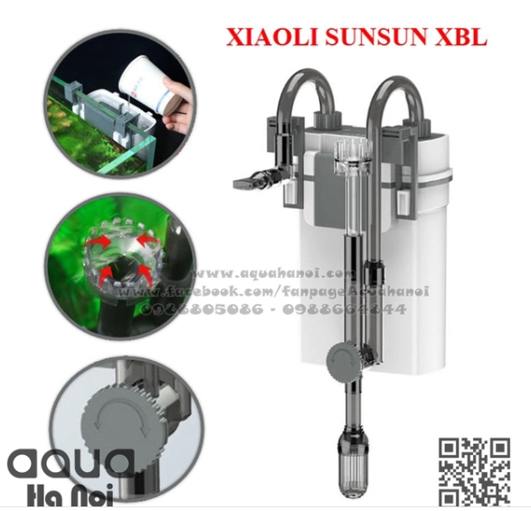 Lọc treo  XIAOLI SUNSUN XBL - Máy lọc nước hồ cá thủy sinh tích hợp hút váng