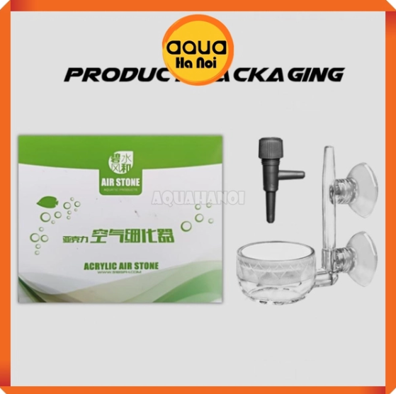 Đĩa sủi Oxy siêu mịn hồ cá thủy sinh - hoa sen Lotus - acrylic trong suốt Phi