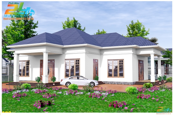 mẫu sơn nhà phố 3D sang trọng