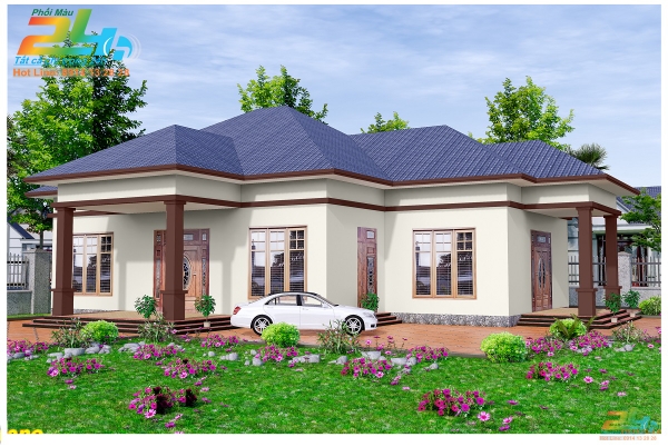 mẫu sơn nhà phố 3D sang trọng