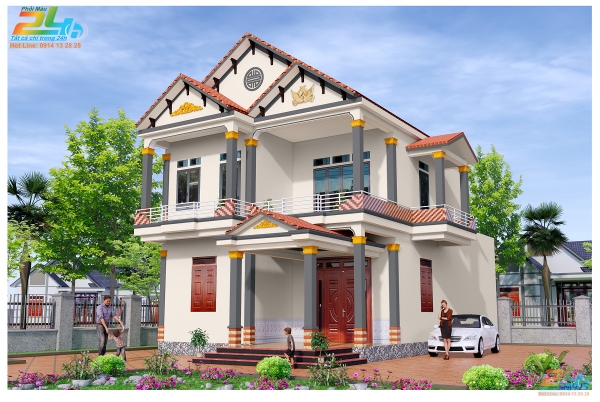 Phối màu sơn nhà đẹp mẫu 55