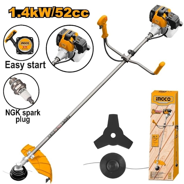 Máy Cắt Cỏ Dùng Xăng INGCO GBC5524411 (chỉnh Cần) 1.4Kw-52cc