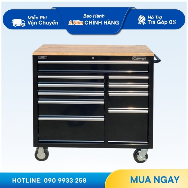 Tủ Đồ Nghề CSPS 104cm 10 Hộc Kéo Có Mặt Ván