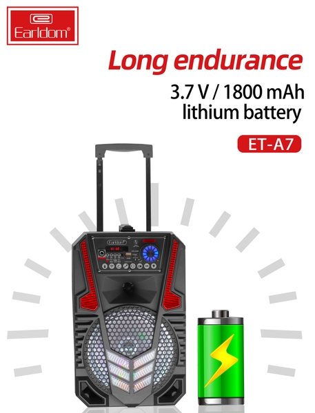 Loa Kéo Di Động Kèm 1 Mic Hát Earldom ET - A7