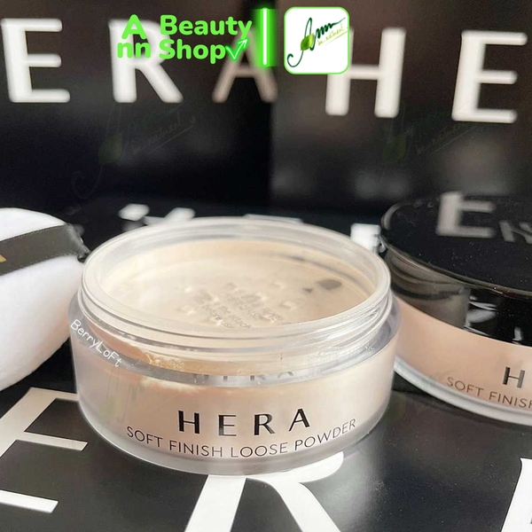 Set Black Cushion Minisize 5g Phấn phủ HERA Soft Finish Loose Powder 6g