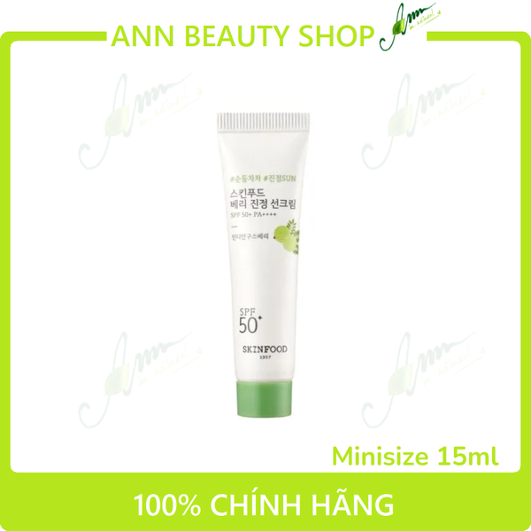 Kem Chống Nắng Skinfood Berry Soothing Sun Cream SPF50 PA Minisize 15ml
