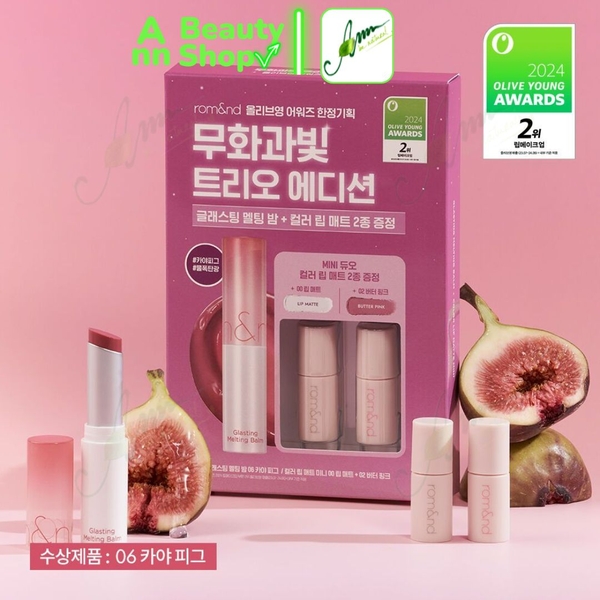 Set Son Romand 1 Glasting Melting Balm Fullsize 2 Color Lip Matte Minisize