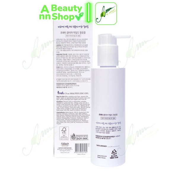 Tẩy da chết Prreti Clear Mild Peeling Gel 200ml