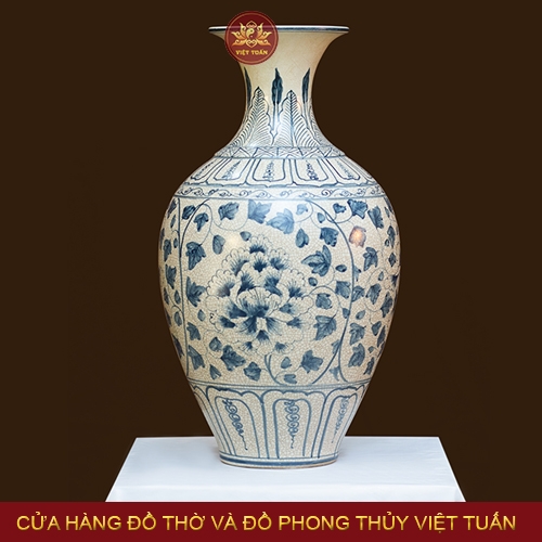 Bình tỏi giọt lệ mẹn rạn hoa phù dung