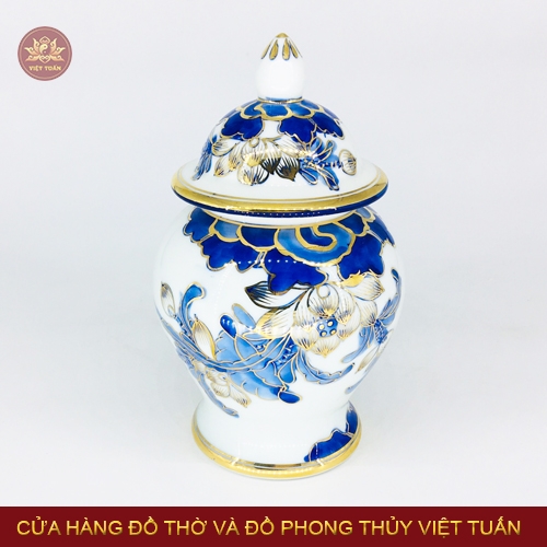 Chóe hoa đào vẽ vàng 24k