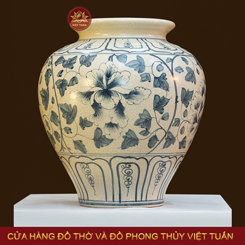 Chum men rạn vẽ hoa Phù Dung