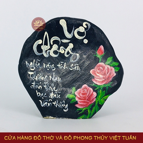 Đá vẽ thư pháp vợ chồng