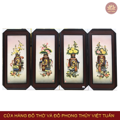 Tranh gốm tứ bình