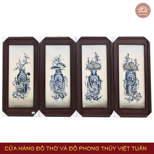 Tranh gốm tứ bình