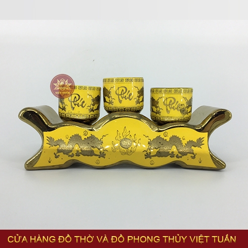 Bộ kỷ 3 chén song long chầu nguyệt