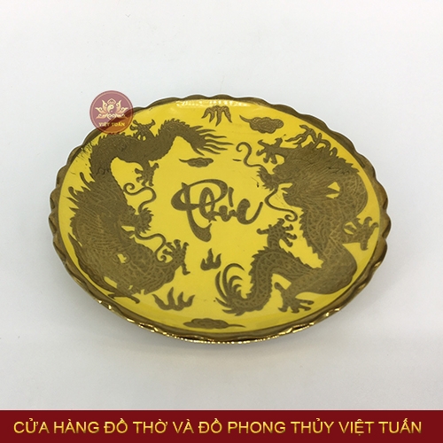 Mâm bồng chữ Phúc kim sa