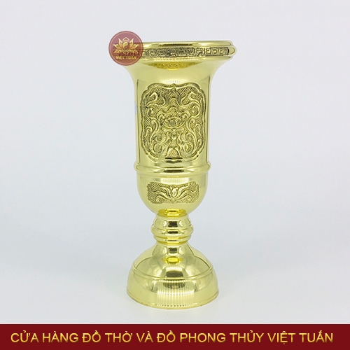 Ống cắm hương đồng vàng