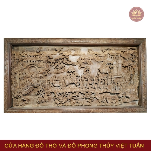 Tranh gỗ vinh quy bái tổ