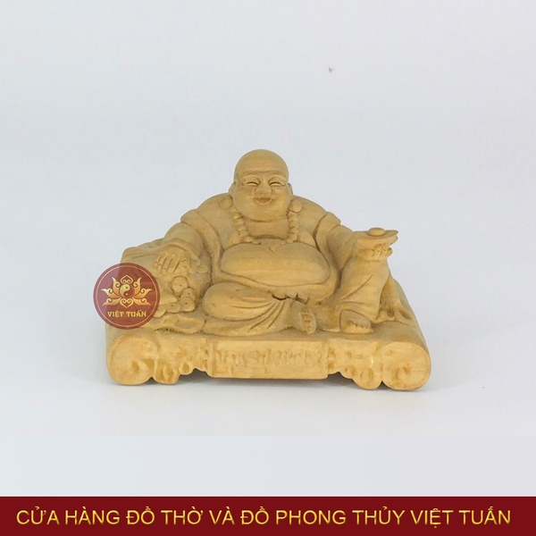 Tượng di lạc vạn sự như ý gỗ xá xị
